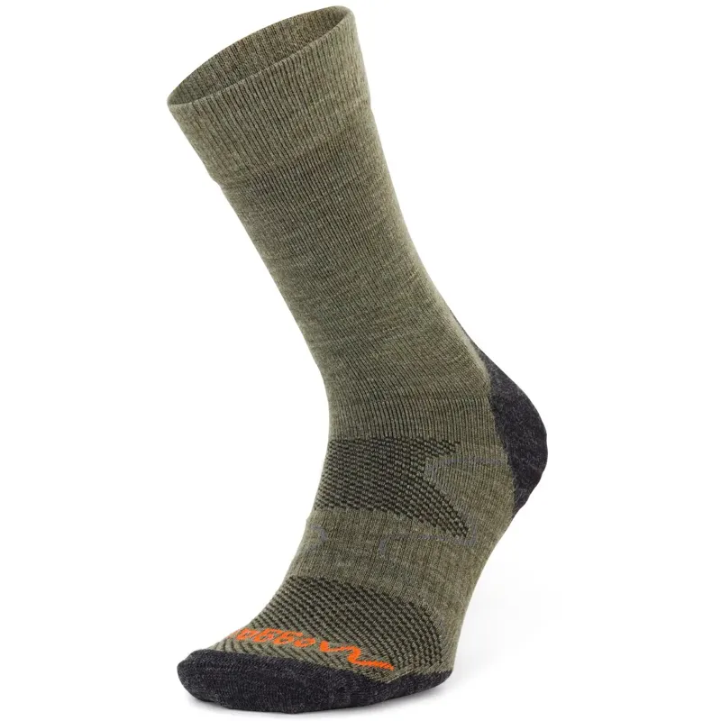 Moggans Full Cushion Merino Crew Socks - Forest Green